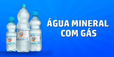 Água mineral com gás 